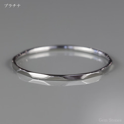 【華奢リング】FINE RING Tsutime K18 ゴールド ピンク プラチナ 槌目 リング 普段使い 極細 4枚目の画像