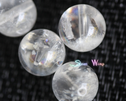 ホワイトファントム クォーツ 両剣水晶　アバンダンス 虹入 ダブルポイント天然石 ホワイトファントム クォーツ 両剣水晶 アバンダンス 虹入