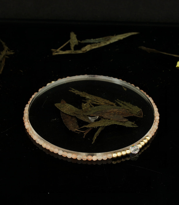 輕奢風橙拉長石14K包金 GF Swarovski 配珠水晶手鍊 ( Labradorite Bracelet ) 第8張的照片