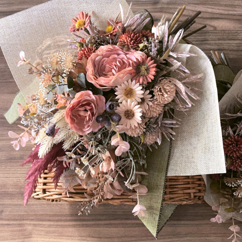 ナチュラルスワッグ 約33cm 平坦 4/6作成 