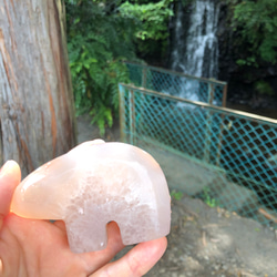 フラワーアゲートベアー☆くまさん☆瀧川神社にて浄化☆85mm☆188g！インテリアにも 1枚目の画像