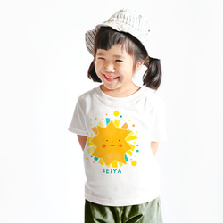 名入れ　名前入り　 キッズTシャツ（星キラキラ） 4枚目の画像