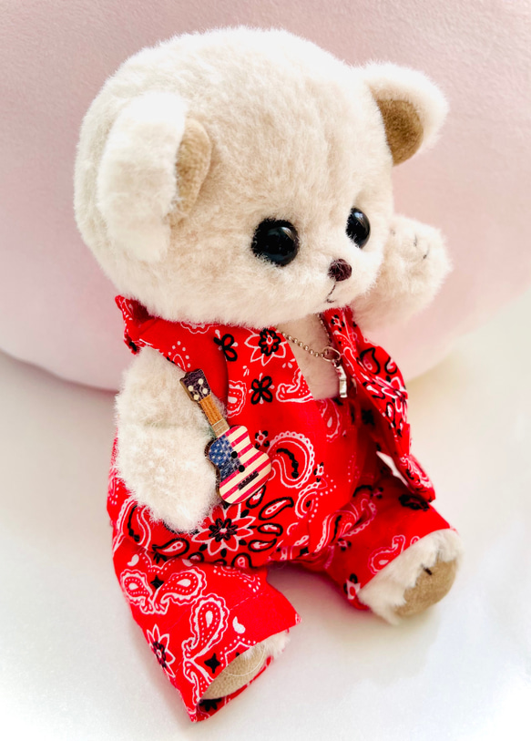 『baby bear』BEBU (くまの赤ちゃんぬいぐるみ)お洋服付 1枚目の画像