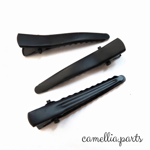 ヘアクリップ ❁ ブラック系 ❁ デコ 一粒 pearl clip | decollte_accessory