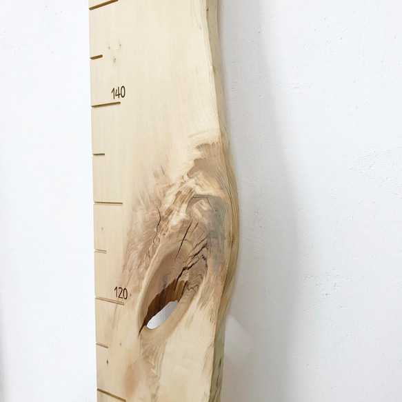 【木の身長計　耳付き材】かつら／N-SIN-KAT-05　お子さまの成長を見守る 7枚目の画像