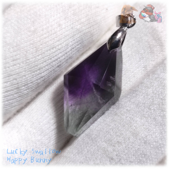 蛍光反応 フローライト 蛍石 fluorite ペンダント ネックレス No.5750 6枚目の画像