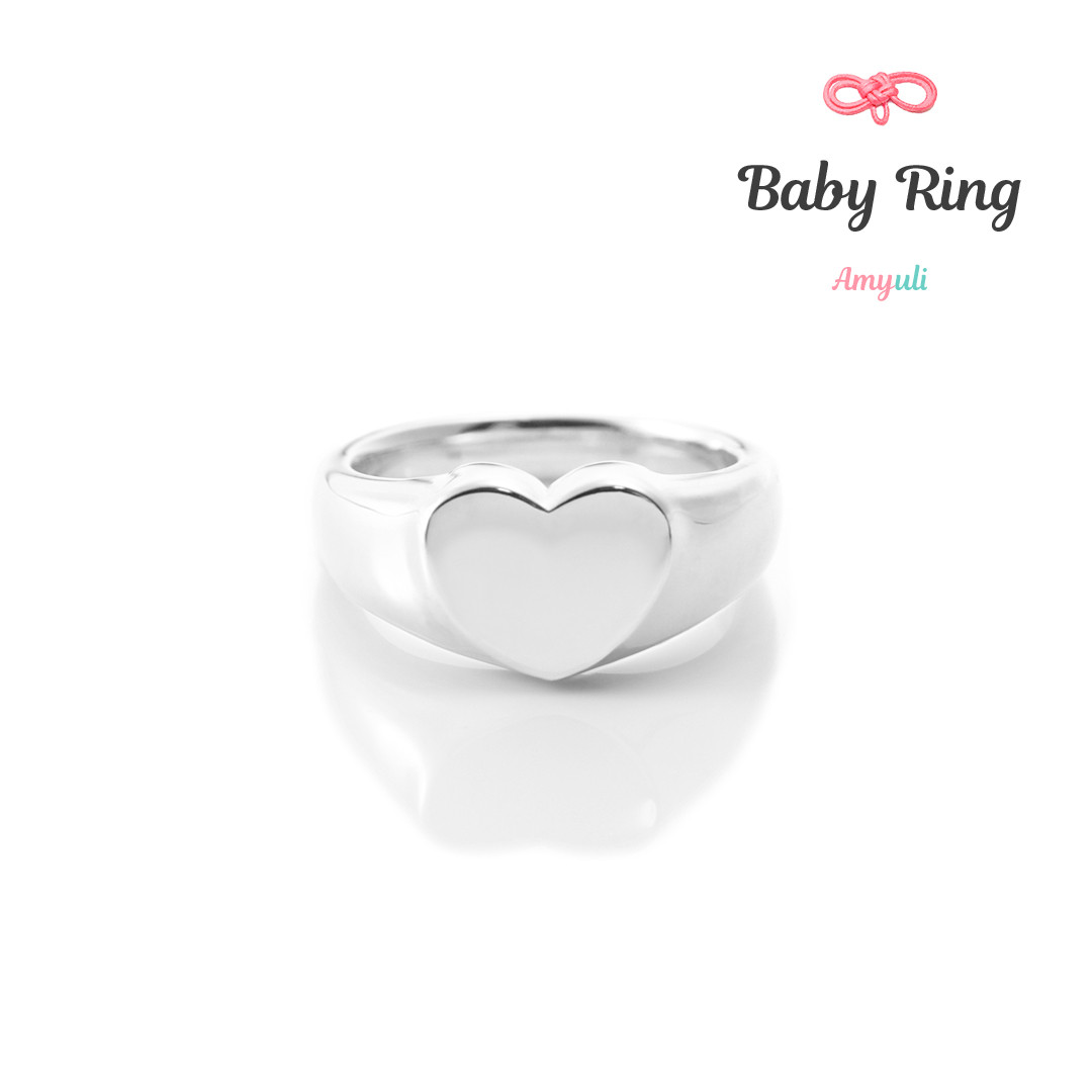 【ベビーリング】ハート印台｜Pt950・K18《送料無料》