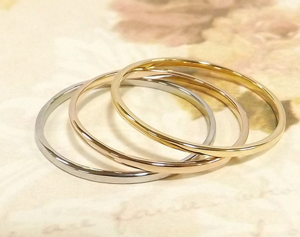 【磨き・洗浄済み】K18 甲丸 リング 指輪 14号 2g 磨き・洗浄済み】K18 甲丸 リング 指輪 14号 2g 磨き・洗浄済み】K18