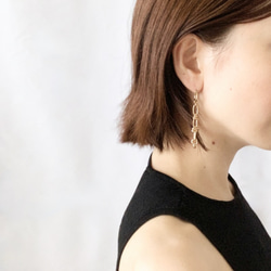 Statement Chain Pierced Earrings 7枚目の画像