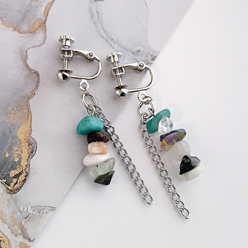 天然石　イヤリング 天然石 イヤリング レディース 22金 22K アンティーク ゴールド 天然石