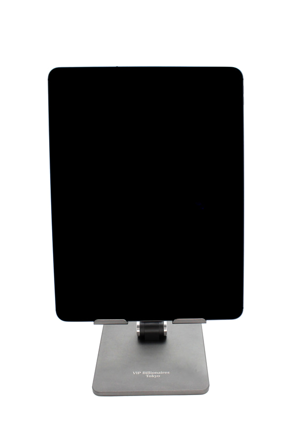 iPad スタンド 卓上 、角度 高さ調整、 縦置き、横置き可能 アルミ合金製 折りたたみ ホルダー (スペースグレー) 5枚目の画像