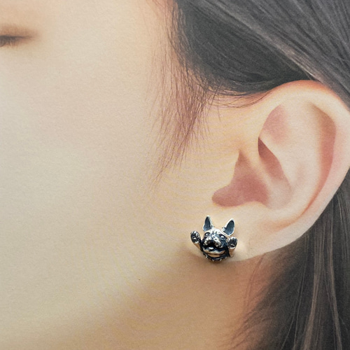 889,フレンチブルドッグ骨ピアス