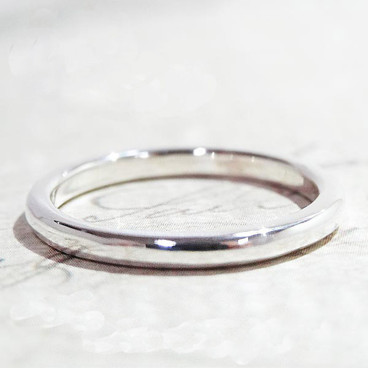 純銀 甲丸 リング SILVER1000 鍛造 内側刻印可能