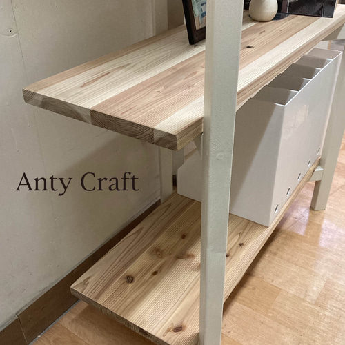 サイズオーダー可】【引取可能】折りたためる！3段収納棚 飾り棚