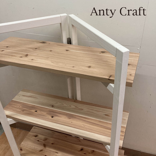 サイズオーダー可】【引取可能】折りたためる！3段収納棚 飾り棚