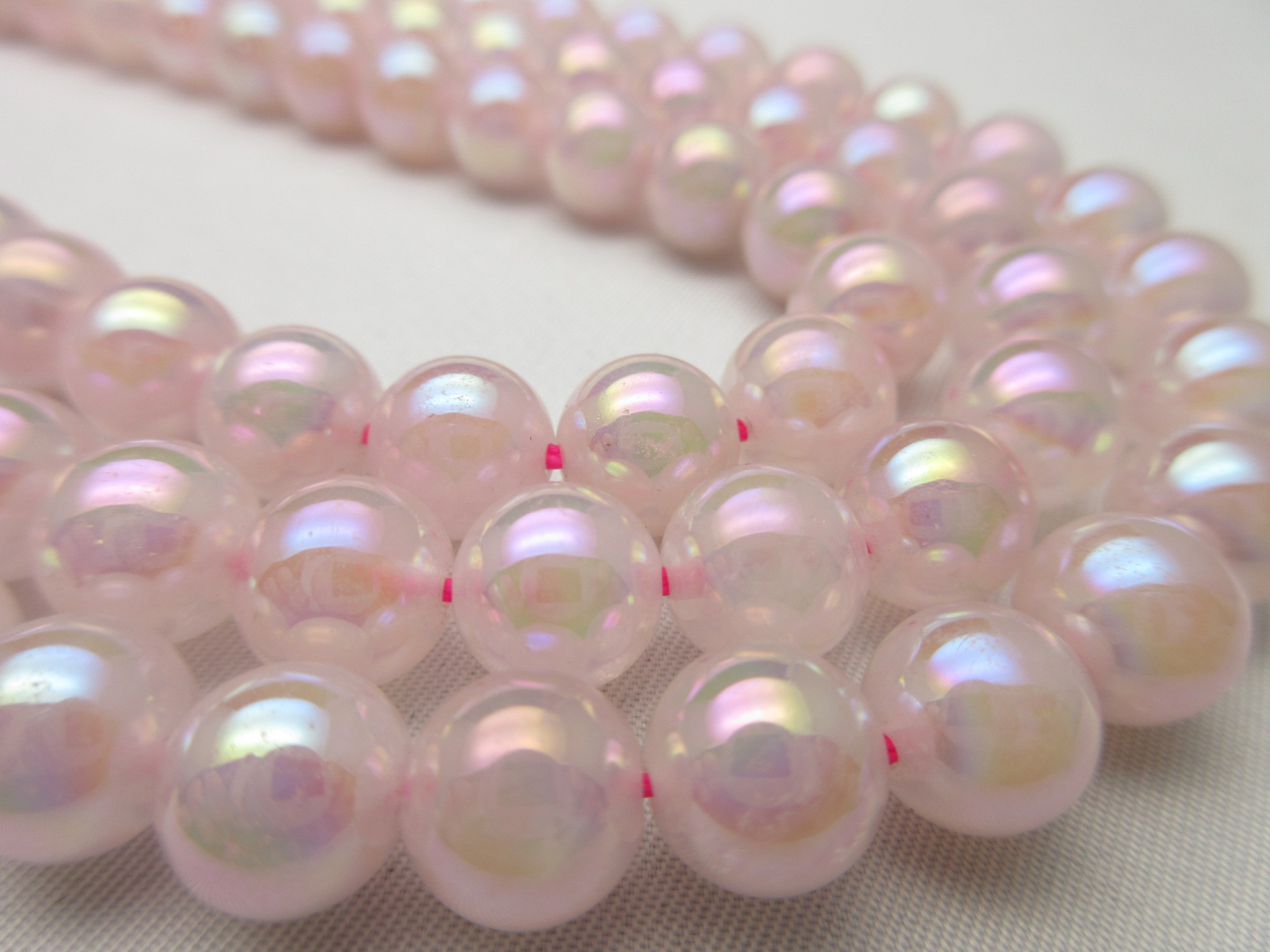 ピンクオーラ水晶】/玉size(約8㎜)/1set(5玉)/【癒しと浄化