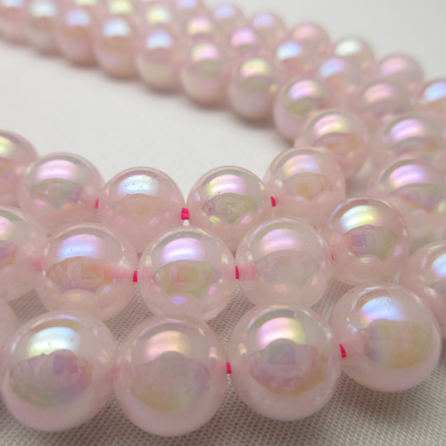 ピンクオーラ水晶】/玉size(約8㎜)/1set(5玉)/【癒しと浄化】/【潜在