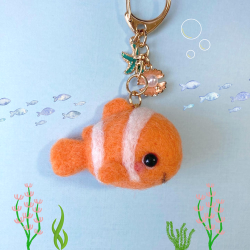 ♡海のゆかいな仲間たち♡夏のにこにこシーフレンズ♡羊毛フェルトの