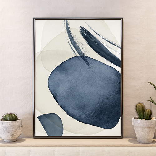 アートポスター 北欧風 抽象画 ネイビー グレー ゴールド ジャパンディ