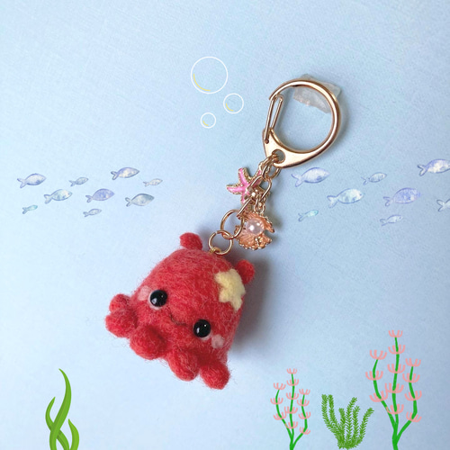 ♡海のゆかいな仲間たち♡夏のにこにこシーフレンズ♡羊毛フェルトの