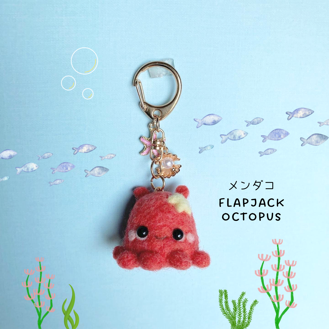 デニムリメイク羊毛フェルトキーホルダーうちの子