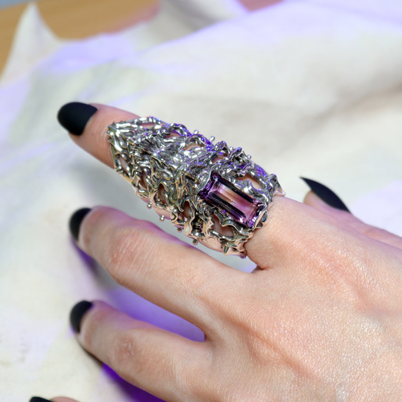 Ametrine K18WGアメトリン ダイヤモンドリング (NO.49079) – JEX