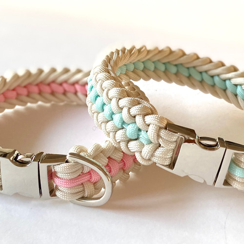 パラコード首輪 no.11 犬用首輪 【 パラコード首輪 / 11．ブラック