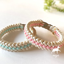 パラコード　60m ハンドメイド　黒　グレー　ピンク　ストラップ　首輪　リード パラコード ハンドメイド 60m ピンク グレー 黒 リード