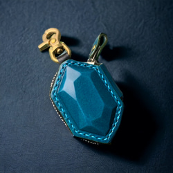 【Polyto】革の宝石リングーケース(ルガトブルー) 2枚目の画像