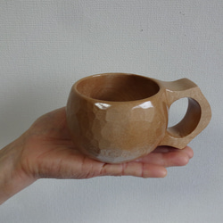 かえでの一木彫りコーヒーカップ 2枚目の画像