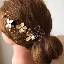 ウエディング ブライダル 結婚式 髪飾り ヘッドドレス 花 ブライダル