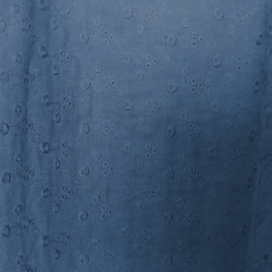 【送料無料】紺刺繍ダブルガーゼフリル袖ブラウス 10枚目の画像
