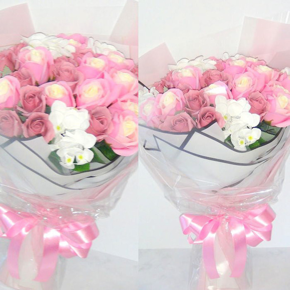 ソープフラワー 薔薇 花束 35本 フラワーギフト GIFT FOR YOU ギフトフォーユー 5枚目の画像