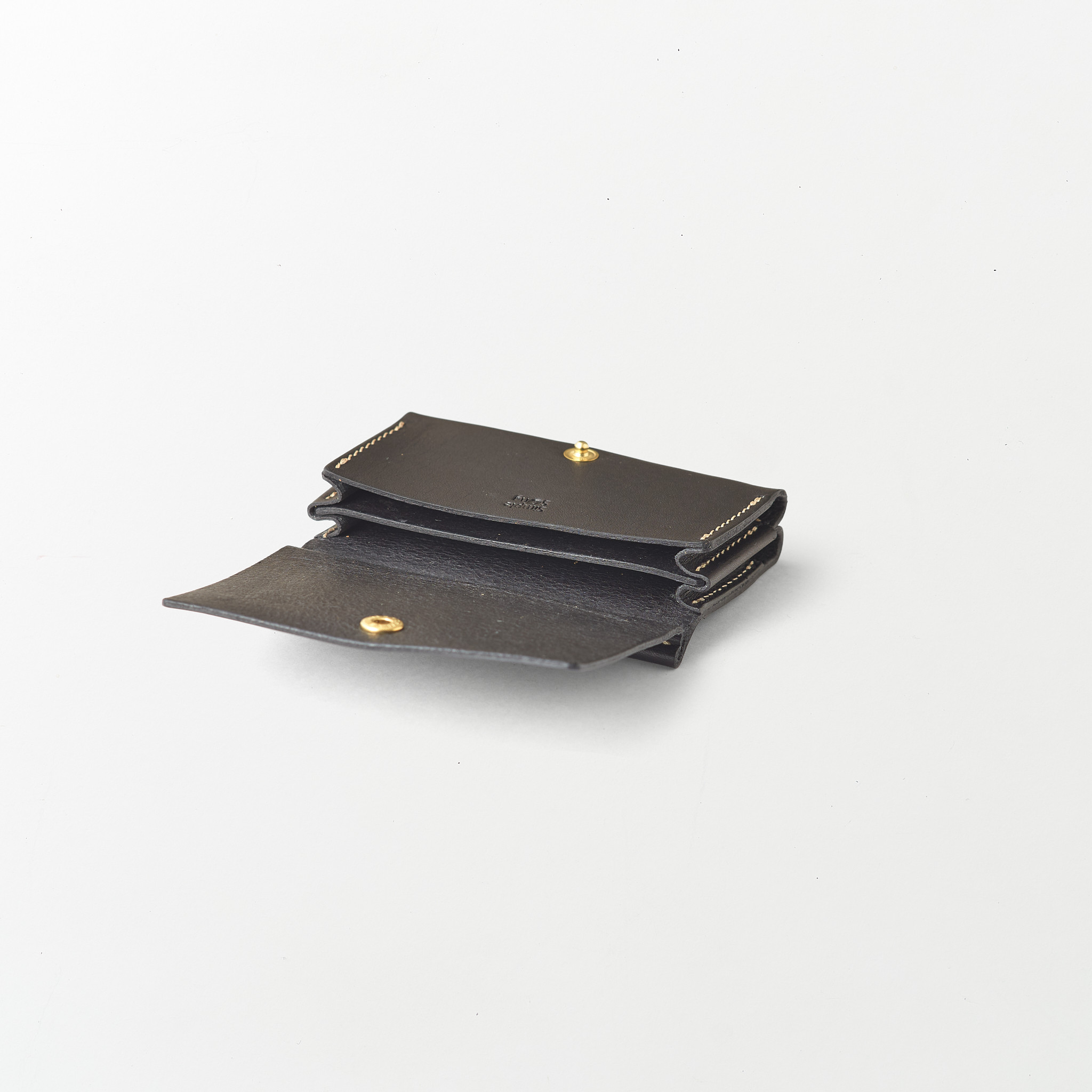 よこ型レザーカードケース/Color:Black