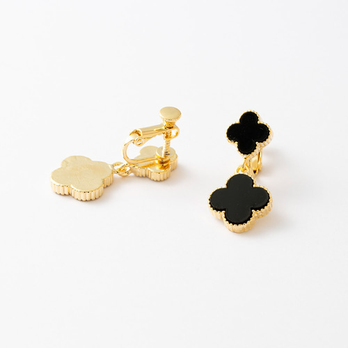 2連のクローバーピアス hanatelier_pie209