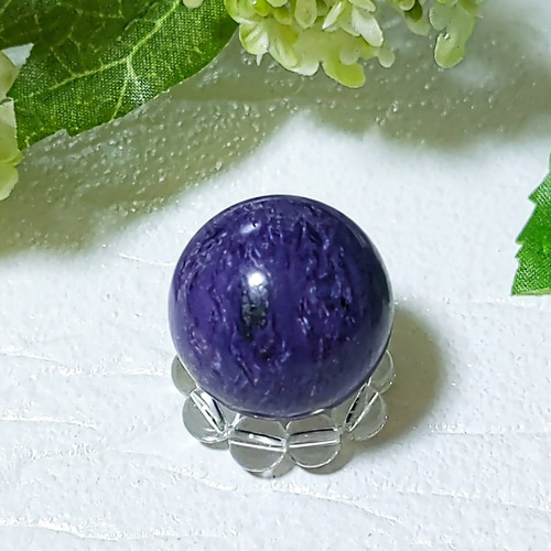 チャロアイトスフィア 約24mm 20g 天然石 ashblue 通販 16313335