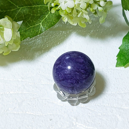 チャロアイトスフィア 約24mm 20g 天然石 ashblue 通販 16313335