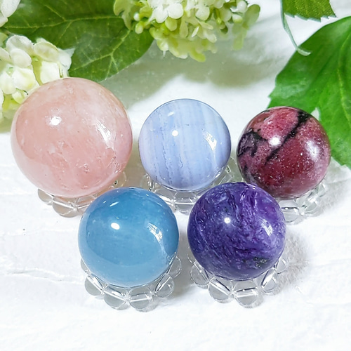 チャロアイトスフィア 約24mm 20g 天然石 ashblue 通販 16313335