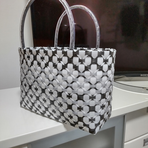 PRADA プラダ 花柄 フラワー 2WAY ハンドバッグ グレー B2625P