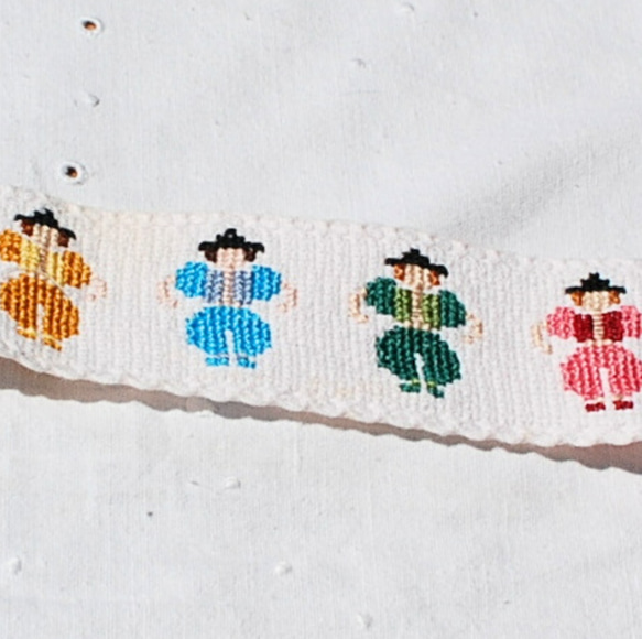 クロスステッチ刺繍 ボーダーテープ リボン 男の子 3体ずつカット 1枚目の画像