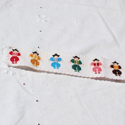 クロスステッチ刺繍 ボーダーテープ リボン 男の子 3体ずつカット 3枚目の画像