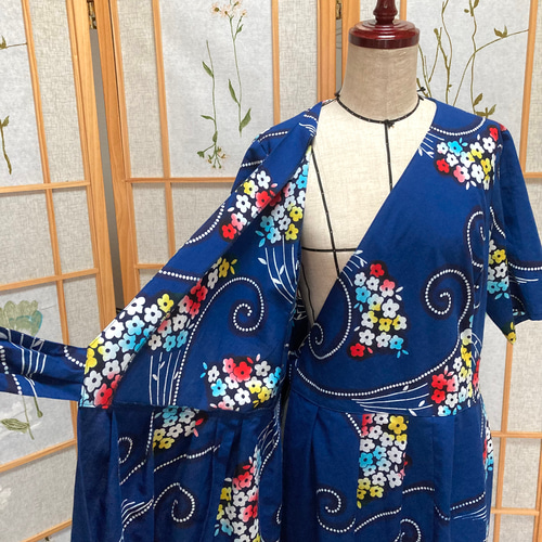 maria様オーダー 組曲浴衣カシュクールワンピース Te chichi｜麻調カシュクールワンピース《2025summer catalog