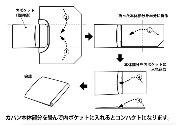 コンパクトおかいものかばんBIG　カラフルボーダー　受注製作 11枚目の画像