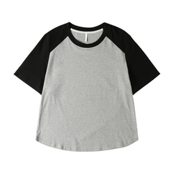 黑白拼色 韓風寬鬆顯瘦T恤 純棉雙面針織 S-3XL大尺碼可選 第11張的照片