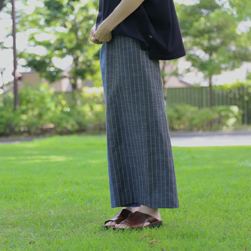 ⚪︎10%OFF⚪︎会津木綿の色合わせズボン キュロット・ワイド