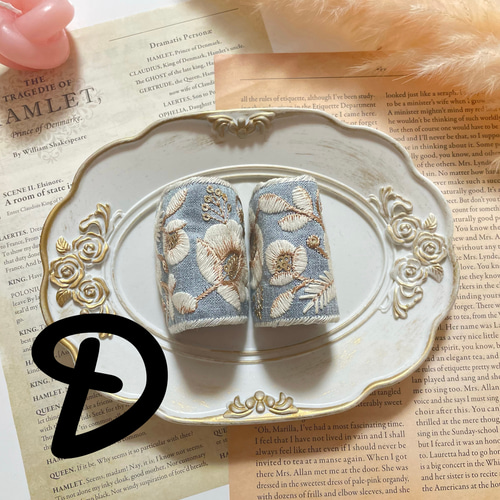 ⭐2100⭐❣️大人可愛い華やかアクセ❣️オリジナル一点物インド刺繍ポニーフック インド刺繍ポニーフック ポニーフック・ヘアカフス mignon. 通販