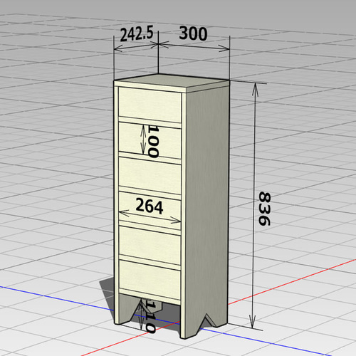 ○ベルさん専用○2ドロワーズ作業台W100+３ドロワーズチェスト○ ヴィンテージ調ドロワーチェスト BILLS〔ビルズ〕 [幅92] 9