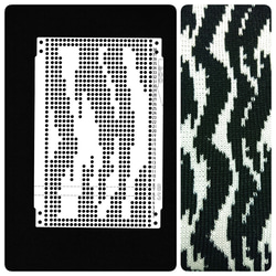 パンチカード【編み機用】 ブラザー/シルバー共用 ゼブラ柄【009