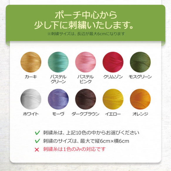 ポーチ 小物入れ オリジナルポーチ 子供の絵オリジナルグッズ 刺繍 プレゼント子どもの絵 似顔絵  gp-pouch02 6枚目の画像