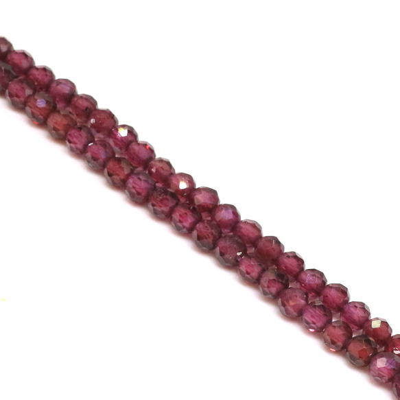 AG-Beads-20 天然石 小粒 連材 ロードライトガーネット 約3mm 1連 約38cm 2枚目の画像